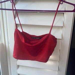 Red shein crop top